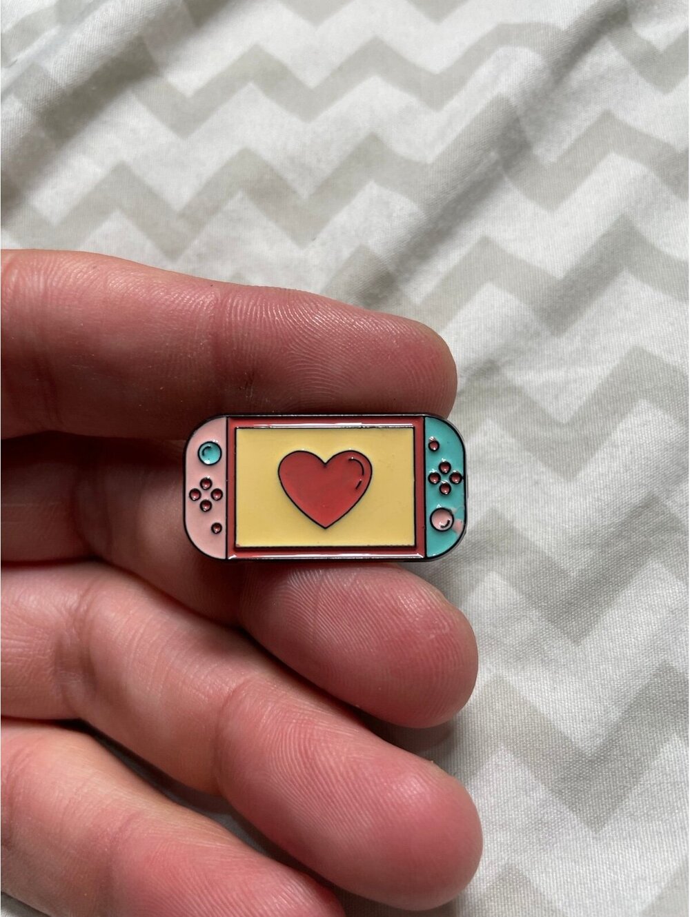 Nintendo Switch Enamel Pin Controller Heart
